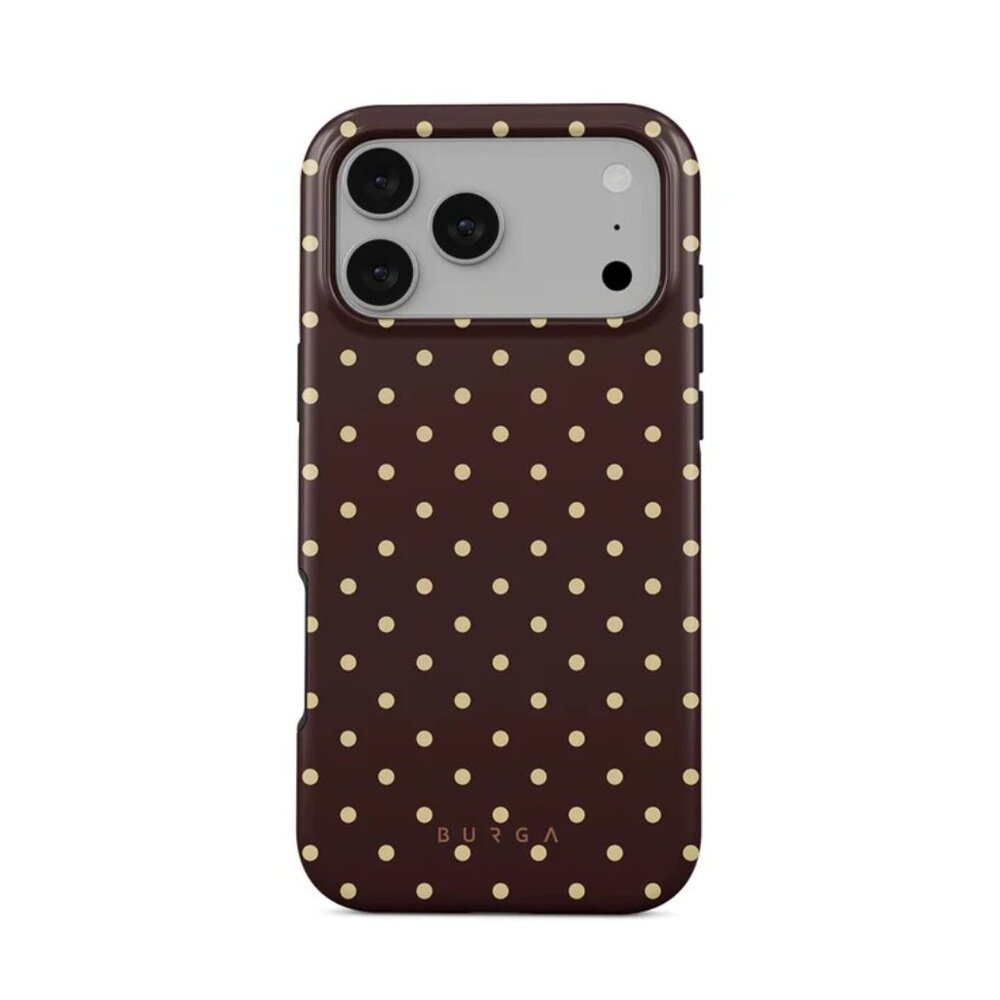 NWT Burga iPhone 17 Pro Max Phone Case - Brown / Yellow Polka Dots